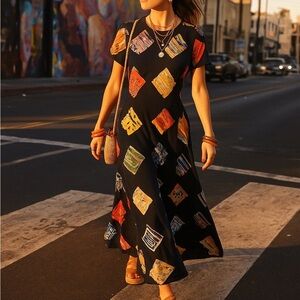 Vintage PG Collection by Ginger Bort Multicolor Floral Maxi Dress – 70s Bohemian